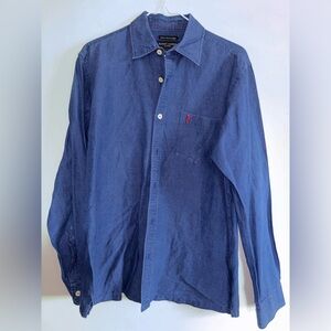 Classic Indigo Casual Button-Down Shirt